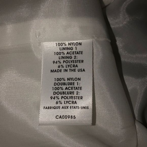 Nanette Lepore White Sequin Strapless Ribbon Trim Dress size 0 - Picture 12 of 15